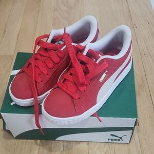 Puma Classic Red and White Sneakers